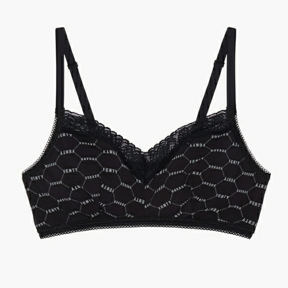 DONATING - NEW - Cotton Essentials Bralette - Black (1X) - Picture 2 of 10